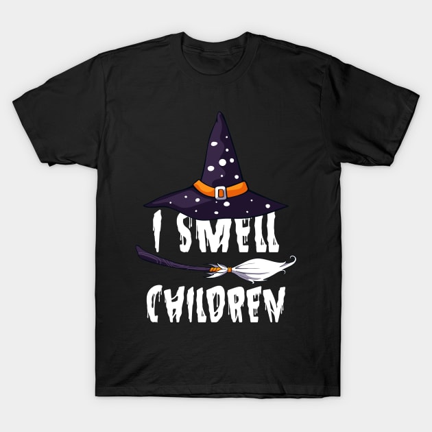I Smell Children Witch Halloween Costume T-Shirt by foxmqpo